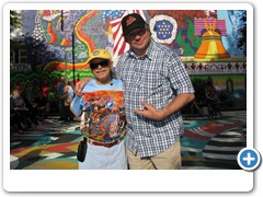 Baltimore Sun writer Chris Kaltenbach and his little buddy Dr. Bob.